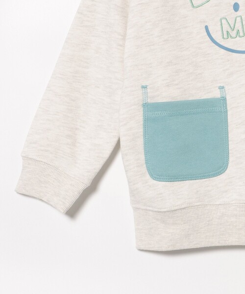 BEAMS mini（ビームスミニ）の「スマイル 刺繍 スウェット （90～130cm）（スウェット・キッズ・ホワイト系その他5/ネイビー/レッド系その他/オレンジ・120/110/100/130/90）」の21枚目の写真