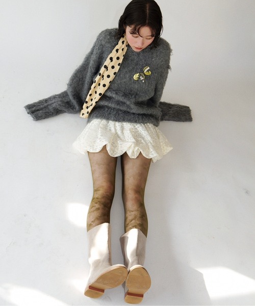 musubore(ムスボレ)の「lose sleeve brushed shaggy NT / ルーズスリーブシャギーニット(ニット/セーター・レディース・ピンク/ネイビー/その他/グレー・FREE)」の14枚目の写真