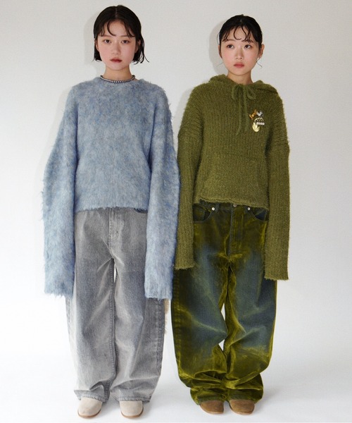 musubore(ムスボレ)の「lose sleeve brushed shaggy NT / ルーズスリーブシャギーニット(ニット/セーター・レディース・ピンク/ネイビー/その他/グレー・FREE)」の13枚目の写真