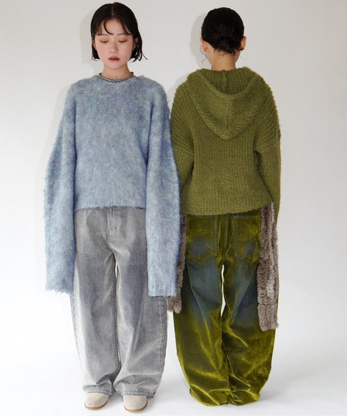 musubore(ムスボレ)の「lose sleeve brushed shaggy NT / ルーズスリーブシャギーニット(ニット/セーター・レディース・ピンク/ネイビー/その他/グレー・FREE)」の12枚目の写真