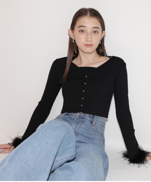 Rirandture,ファースリーブレイヤードプルオーバー - WEAR 