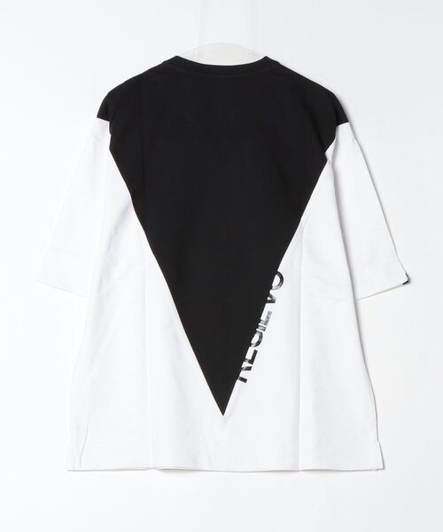 REGIEVO(レジエボ)の「【REGIEVO】 バイカラー切替 スポティーTシャツ 半袖Tee(Tシャツ/カットソー・メンズ・グレー/ブラック/オフホワイト・LARGE/MEDIUM)」の4枚目の写真