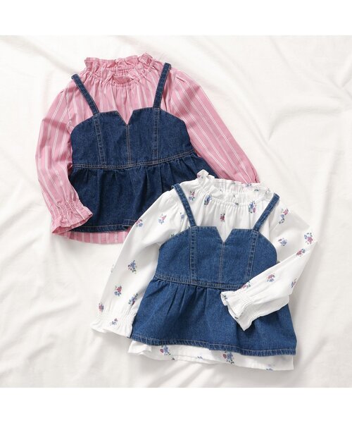 apres les cours（アプレレクール）の「デニムビスチェ&チュニックセット（ベスト・キッズ・その他3/ピンク・110/100/90/80/140/130/120）」の19枚目の写真