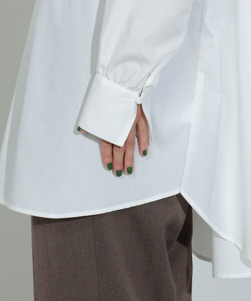 BEAMS HEART（ビームスハート）の「スタンドフリル チュニックシャツ（シャツ/ブラウス・レディース・ブラック/オフホワイト/ベージュ・FREE）」の20枚目の写真