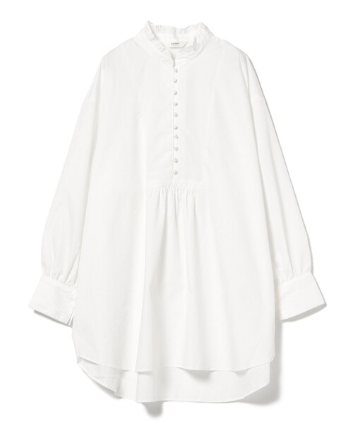 BEAMS HEART（ビームスハート）の「スタンドフリル チュニックシャツ（シャツ/ブラウス・レディース・ブラック/オフホワイト/ベージュ・FREE）」の21枚目の写真