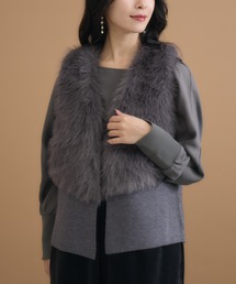 【KATHARINE ROSS】ファーコンビニットベスト