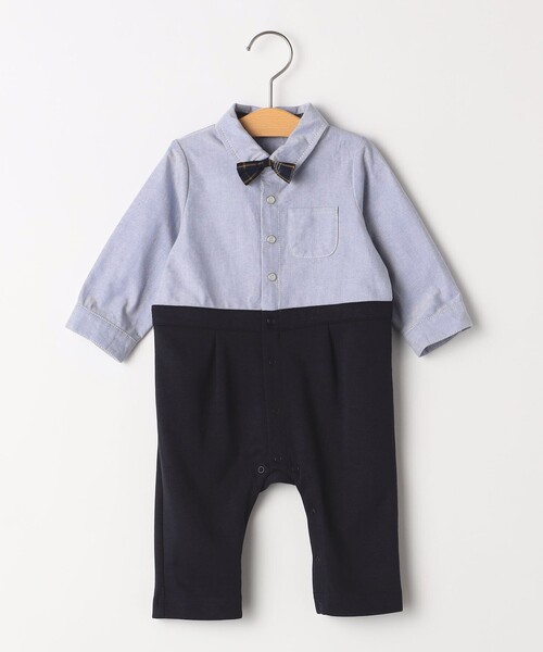 【セール】SHIPS KIDS:70～80cm / 蝶ネクタイ 長袖 ロンパース（ロンパース）｜SHIPS（シップス）