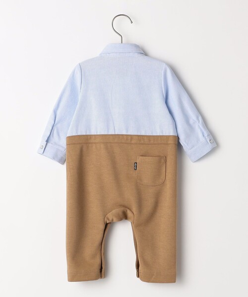 SHIPS(シップス)の「SHIPS KIDS:70~80cm / 蝶ネクタイ 長袖 ロンパース(ロンパース・キッズ・ネイビー/ベージュ・80/70)」の3枚目の写真