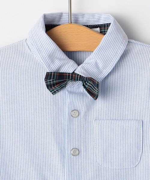 SHIPS(シップス)の「SHIPS KIDS:70~80cm / 蝶ネクタイ 長袖 ロンパース(ロンパース・キッズ・ネイビー/ベージュ・80/70)」の4枚目の写真