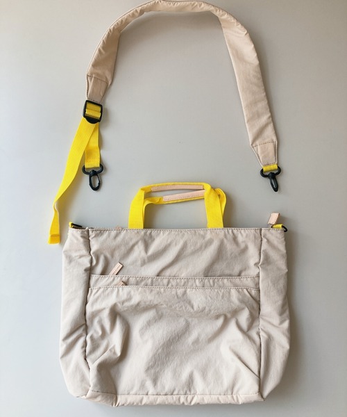 EARTH MADE（アースメイド）の「10POCKET INSIDE PRINT 2WAY TOTE（ボストンバッグ・レディース・ブラック/カーキ/ブルー/ダークグレー/サンドベージュ/ライトベージュ/ライトグレー/ダークブルー/ライトパープル/ブラウン/ダークネイビー/キャメル・FREE）」の15枚目の写真