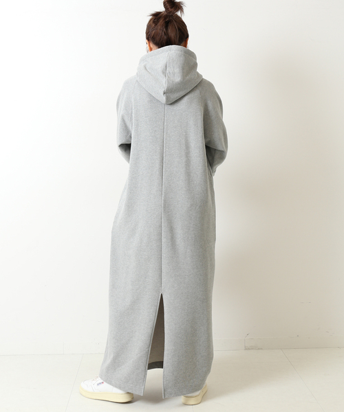 Spick & Span（スピックアンドスパン）の「《追加2一部店舗+WEB限定》ヘビー裏毛ロングワンピース（ワンピース・レディース・チャコールグレー/グレー・FREE）」の10枚目の写真