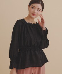 index | ギャザーフリルシアーブラウス【洗濯機洗い可】(シャツ/ブラウス)