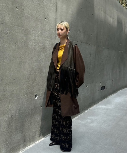 ameri  ONE SHOULDER TOP トップス アメリ ヴィンテージ Ameri（アメリ）の「WOOL ONE SHOULDER CUT TOP（Tシャツ/カットソー