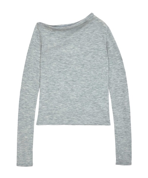 カットソー(長袖/七分) Ameri VINTAGE ONE SHOULDER TOP Ameri（アメリ）の「WOOL ONE SHOULDER CUT TOP（Tシャツ/カットソー