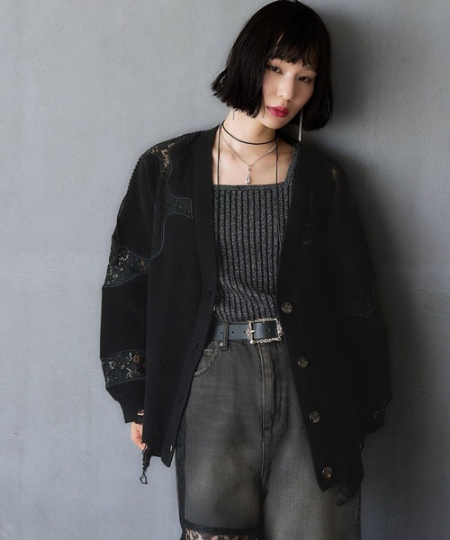 HARE（ハレ）の「【EDGY MODE】レースドッキングカーディガン(HARE