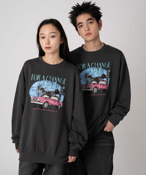 Ice Cream グラフィックプルオーバースウェットシャツ ブラック WEGO/アソートグラフィックプルオーバー（スウェット）｜WEGO
