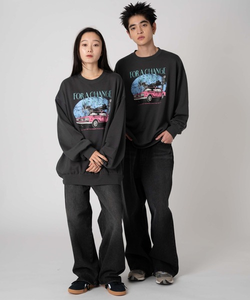Ice Cream グラフィックプルオーバースウェットシャツ ブラック WEGO/アソートグラフィックプルオーバー（スウェット）｜WEGO