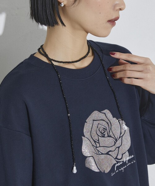 Firsthand（ファーストハンド）の「Firsthand/ファーストハンド ビーズパールネックレス（ネックレス・レディース・ホワイト/ブラック・ONE SIZE）」の2枚目の写真