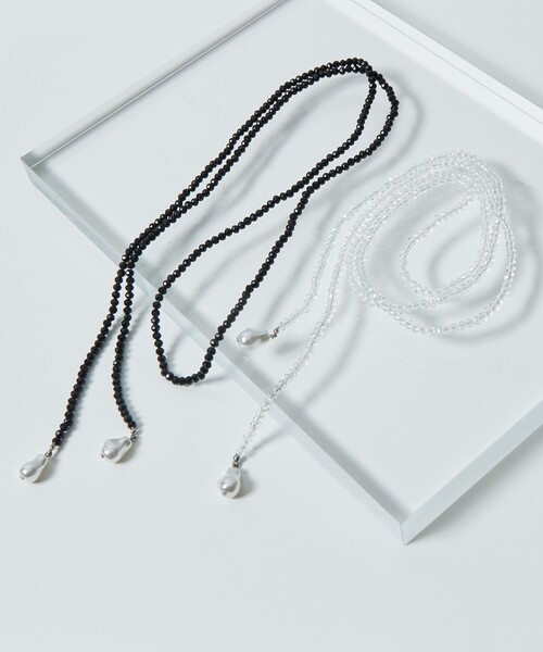 Firsthand（ファーストハンド）の「Firsthand/ファーストハンド ビーズパールネックレス（ネックレス・レディース・ホワイト/ブラック・ONE SIZE）」の5枚目の写真