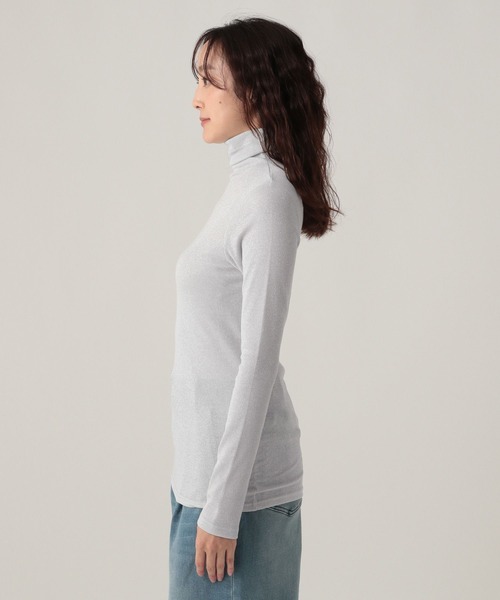 Elura（エルーラ）の「ラメタートルトップス インナー/139374（Tシャツ/カットソー・レディース・ベージュ/ホワイト/ライトグレー/ブラック・MEDIUM/LARGE）」の17枚目の写真