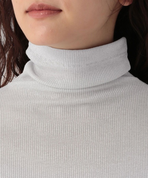 Elura（エルーラ）の「ラメタートルトップス インナー/139374（Tシャツ/カットソー・レディース・ベージュ/ホワイト/ライトグレー/ブラック・MEDIUM/LARGE）」の20枚目の写真