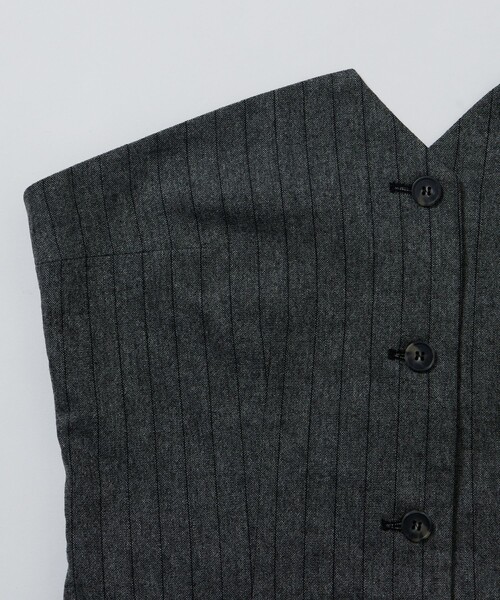 Firsthand(ファーストハンド)の「The Garment/ザ ガーメント Tilda Tube Top / 20571(ベスト・レディース・グレー・6)」の2枚目の写真