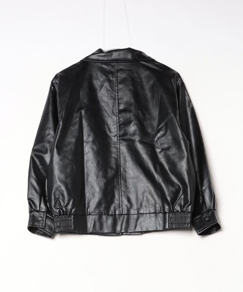 セール】ヴィンテージライク オーバーサイズ PUレザージャケット