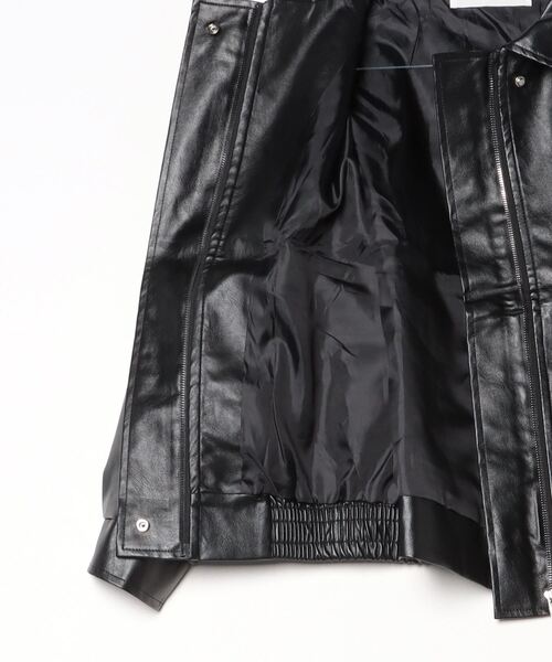 セール】ヴィンテージライク オーバーサイズ PUレザージャケット