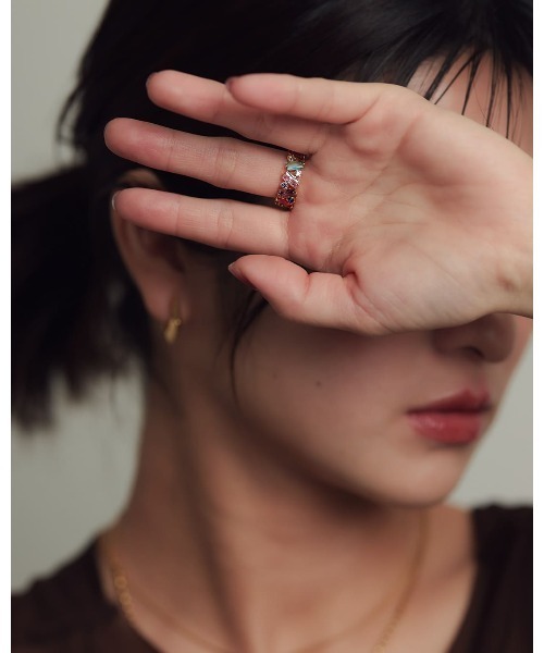 ChooMia（チュミア）の「カラフルスクエアジルコニアリング（リング・レディース・シルバー/ゴールド・15号/11号/13号）」の11枚目の写真