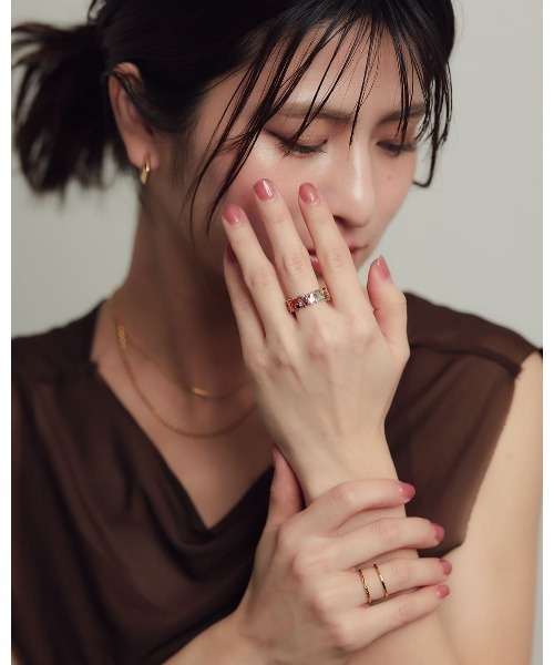 ChooMia（チュミア）の「カラフルスクエアジルコニアリング（リング・レディース・シルバー/ゴールド・15号/11号/13号）」の12枚目の写真