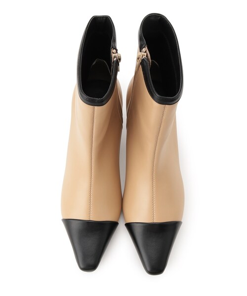 OPAQUE.CLIP(オペークドットクリップ)の「【抗菌防臭加工】トゥーキャップショートブーツ(ブーツ・レディース・ブラック/ベージュ系4・02/03)」の8枚目の写真