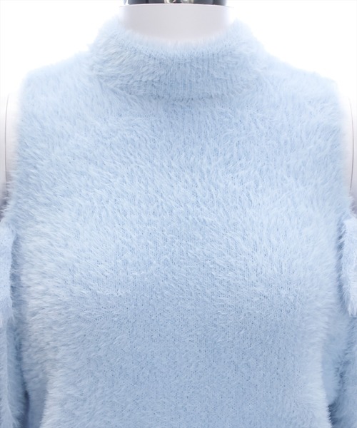 clear（クリア）の「肩アキリボンフェザーニットトップス [大人 フェミニン 上品]≪再入荷≫（ニット/セーター・レディース・サックスブルー/ブラック/アイボリー/グレイッシュベージュ/ピンク・F）」の16枚目の写真