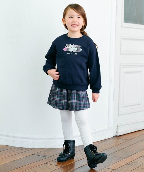 ANY（エニィ）の「裏シャギーアニマルトレーナー（スウェット・キッズ・ベージュ系/ライラック系/ネイビー系・130/100/90/110/120）」の5枚目の写真