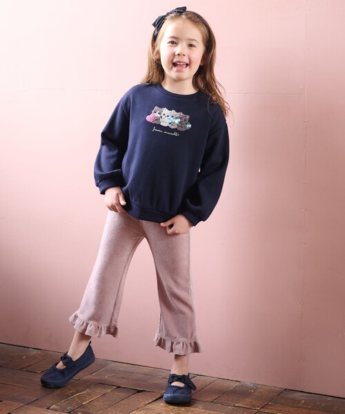 ANY（エニィ）の「裏シャギーアニマルトレーナー（スウェット・キッズ・ベージュ系/ライラック系/ネイビー系・130/100/90/110/120）」の7枚目の写真