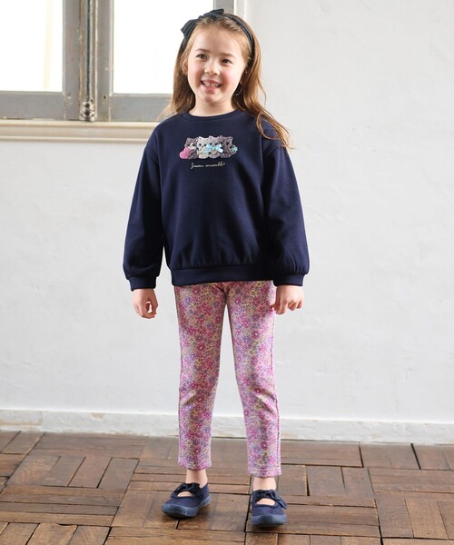 ANY（エニィ）の「裏シャギーアニマルトレーナー（スウェット・キッズ・ベージュ系/ライラック系/ネイビー系・130/100/90/110/120）」の9枚目の写真