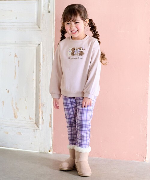 ANY（エニィ）の「裏シャギーアニマルトレーナー（スウェット・キッズ・ベージュ系/ライラック系/ネイビー系・130/100/90/110/120）」の11枚目の写真