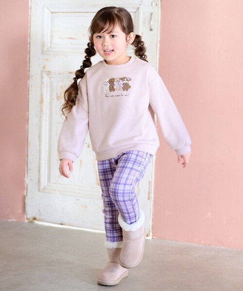 ANY（エニィ）の「裏シャギーアニマルトレーナー（スウェット・キッズ・ベージュ系/ライラック系/ネイビー系・130/100/90/110/120）」の12枚目の写真