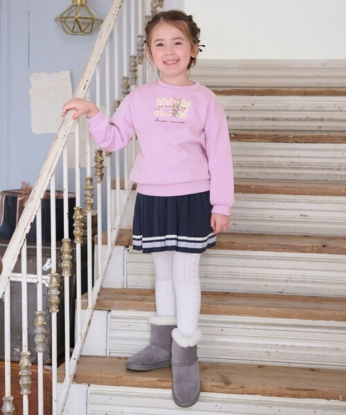 ANY（エニィ）の「裏シャギーアニマルトレーナー（スウェット・キッズ・ベージュ系/ライラック系/ネイビー系・130/100/90/110/120）」の14枚目の写真