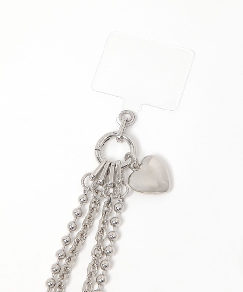 LAKOLE（ラコレ）の「2WAYハートストラップ / 152959（スマホグッズ・レディース・ブラック/その他1・FREE）」の3枚目の写真