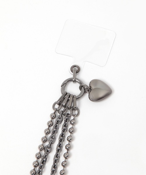 LAKOLE（ラコレ）の「2WAYハートストラップ / 152959（スマホグッズ・レディース・ブラック/その他1・FREE）」の6枚目の写真