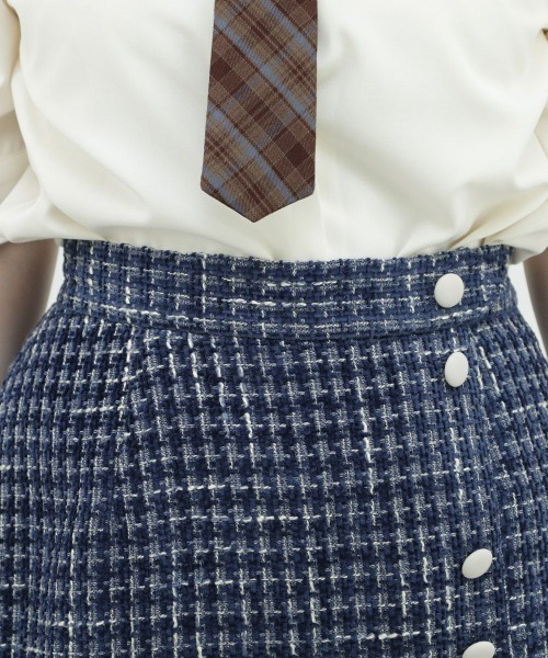 F i.n.t（フィント）の「【セットアップ対応】釦使いファンシーツイードスカパン/fint（その他パンツ・レディース・ライトブルー/ネイビー・FREE）」の13枚目の写真