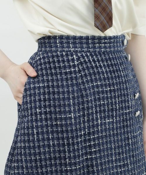 F i.n.t（フィント）の「【セットアップ対応】釦使いファンシーツイードスカパン/fint（その他パンツ・レディース・ライトブルー/ネイビー・FREE）」の15枚目の写真