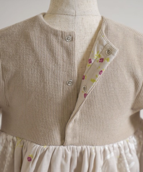 【セール】【NAOMI ITO(ナオミイトウ)】ニットドッキングワンピース 80cm・90cm・100cm（ワンピース）｜NAOMI ITO（ナオミイトウ）