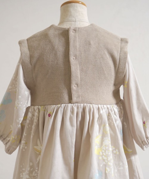 【セール】【NAOMI ITO(ナオミイトウ)】ニットドッキングワンピース 80cm・90cm・100cm（ワンピース）｜NAOMI ITO（ナオミイトウ）