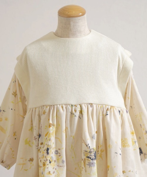 【セール】【NAOMI ITO(ナオミイトウ)】ニットドッキングワンピース 80cm・90cm・100cm（ワンピース）｜NAOMI ITO（ナオミイトウ）