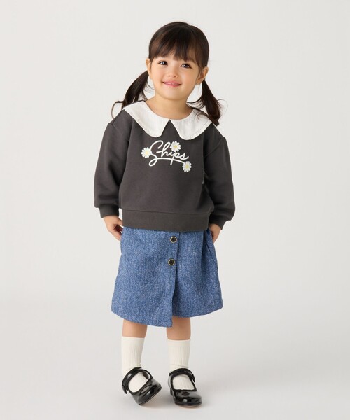 SHIPS Colors（シップス カラーズ）の「SHIPS Colors: 90～140cm /〈洗濯機可能〉ロゴ プリント カラー スウェット（スウェット・キッズ・オフホワイト/ブラック・90/100/110/120/130/140）」の17枚目の写真