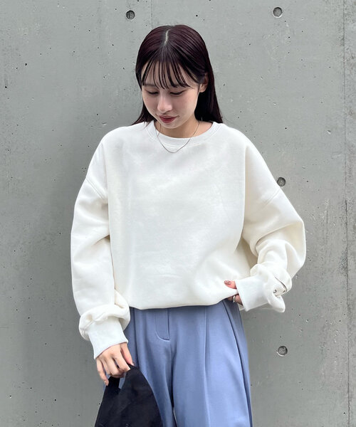 mline（エムライン）の「[mline]PHOTOビッグスウェット（スウェット・レディース・グレー/オフホワイト/ネイビー・FREE）」の6枚目の写真