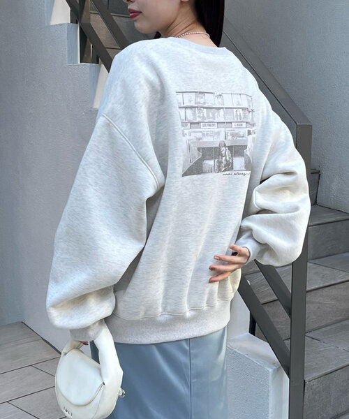 mline（エムライン）の「[mline]PHOTOビッグスウェット（スウェット・レディース・グレー/オフホワイト/ネイビー・FREE）」の11枚目の写真