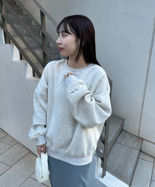 mline（エムライン）の「[mline]PHOTOビッグスウェット（スウェット・レディース・グレー/オフホワイト/ネイビー・FREE）」の12枚目の写真