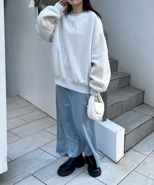 mline（エムライン）の「[mline]PHOTOビッグスウェット（スウェット・レディース・グレー/オフホワイト/ネイビー・FREE）」の13枚目の写真